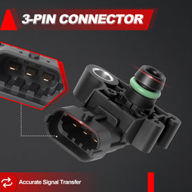 Wbsteanaten MAP sensor electrical connector detail for secure plug-in benefit