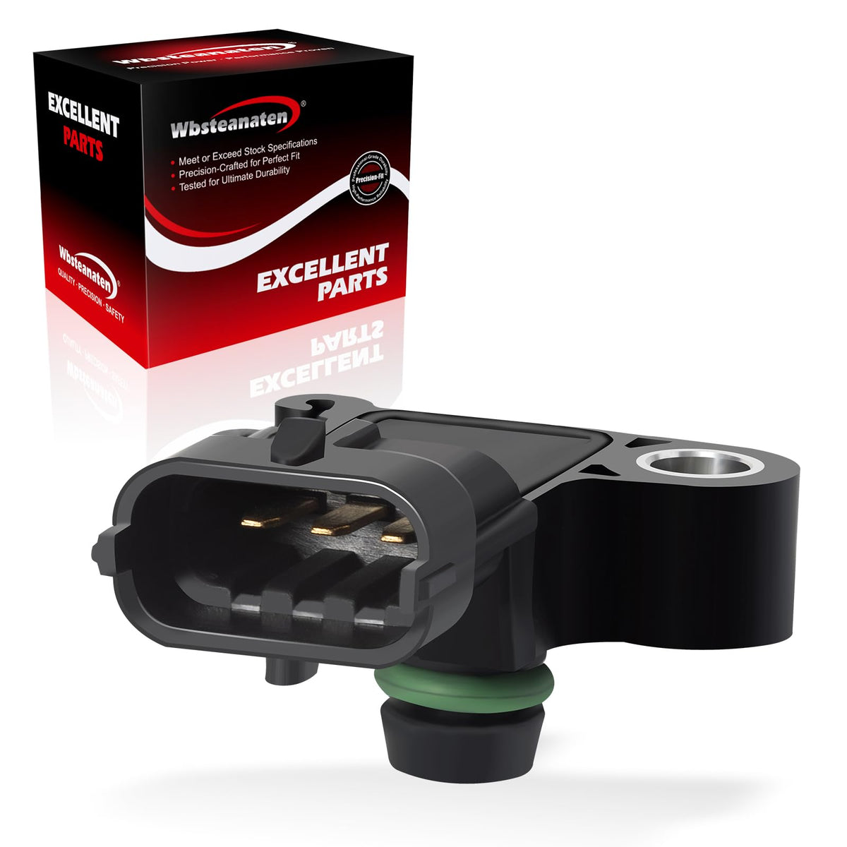 Wbsteanaten MAP sensor front view showing compact design and fitment benefit