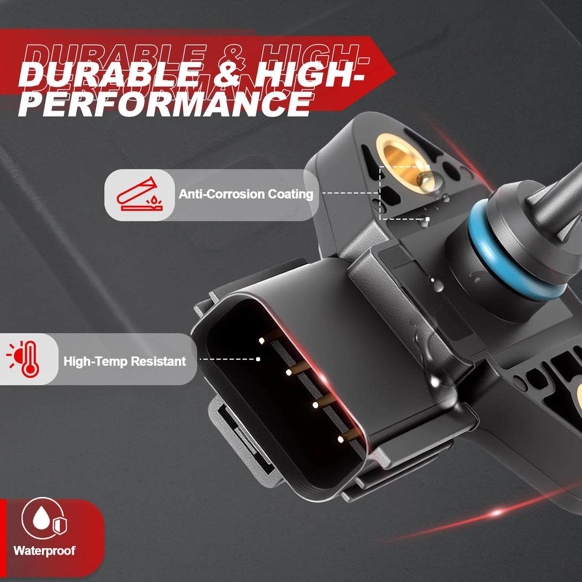 Wbsteanaten MAP sensor installed under hood showing correct placement benefit