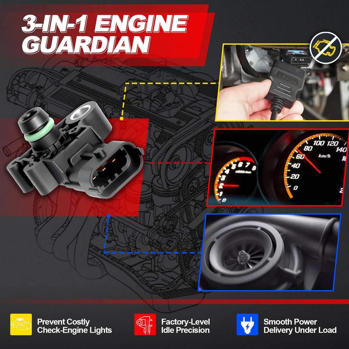 Wbsteanaten MAP sensor packaging and label verifying part number benefit