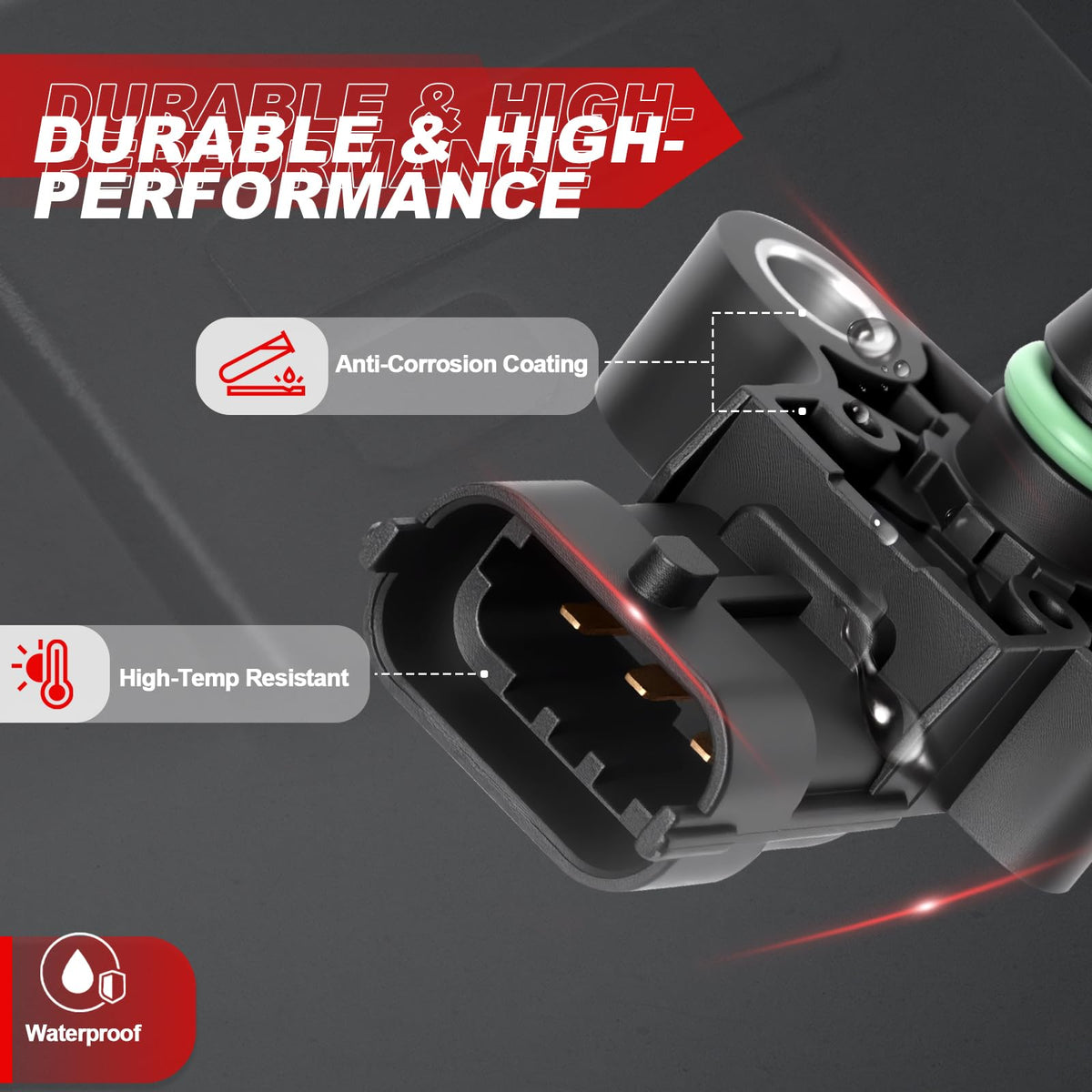 Wbsteanaten MAP sensor size shown next to ruler for quick scale benefit