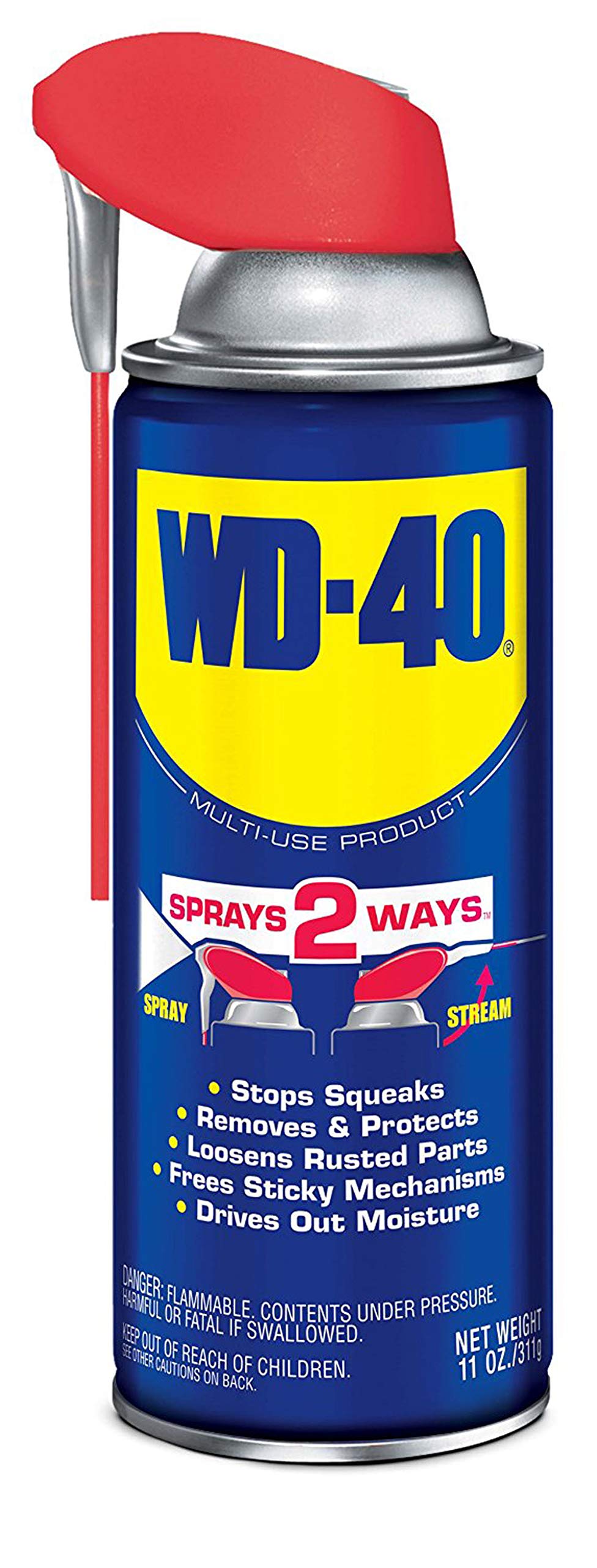 WD-40 front can view showing Smart Straw and 11 oz capacity for convenience