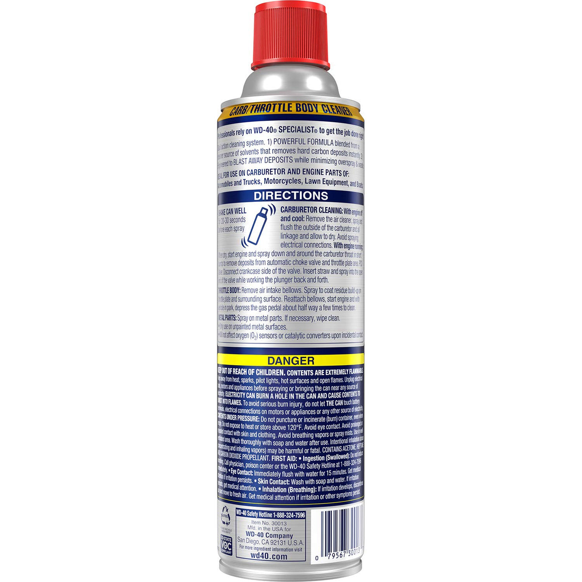 WD-40 Specialist can in hands for scale and easy handling during maintenance