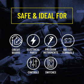 WD-40 Specialist aerosol pattern demonstrating pinpoint spray for accurate cleaning without waste