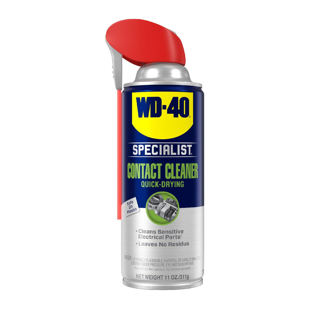 WD-40 Specialist cleaning a switch connector, improving contact reliability and reducing faults