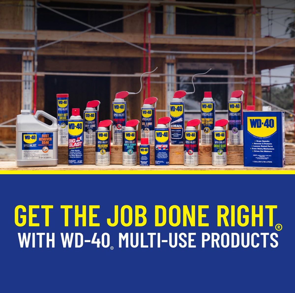 WD-40 Specialist spray in use in an engine bay removing grease for faster maintenance