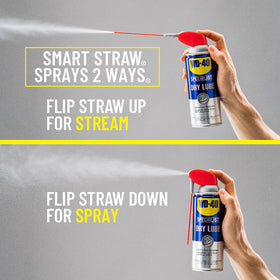 WD-40 Specialist dry lube close-up of dry film texture delivering low friction protection