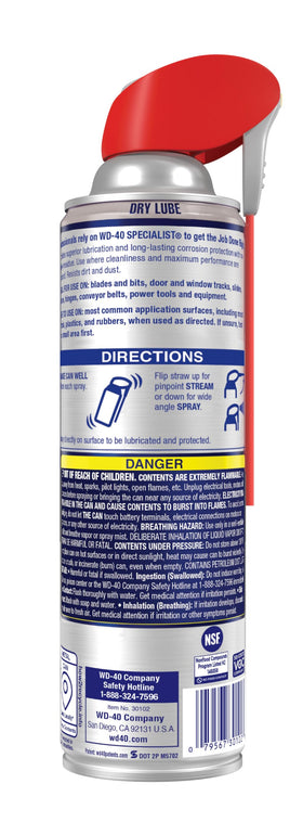 WD-40 Specialist dry lube six-pack package showing bulk supply for busy shops