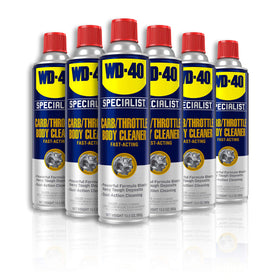 WD-40 Specialist being used in a garage cleaning a carburetor for better performance