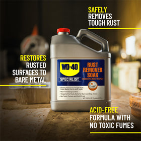 WD-40 Specialist label close-up emphasizing non-toxic biodegradable formula benefit