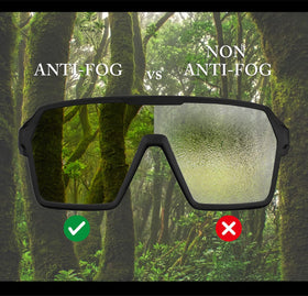 WDP100 lens closeup showing anti-fog coating for clearer vision
