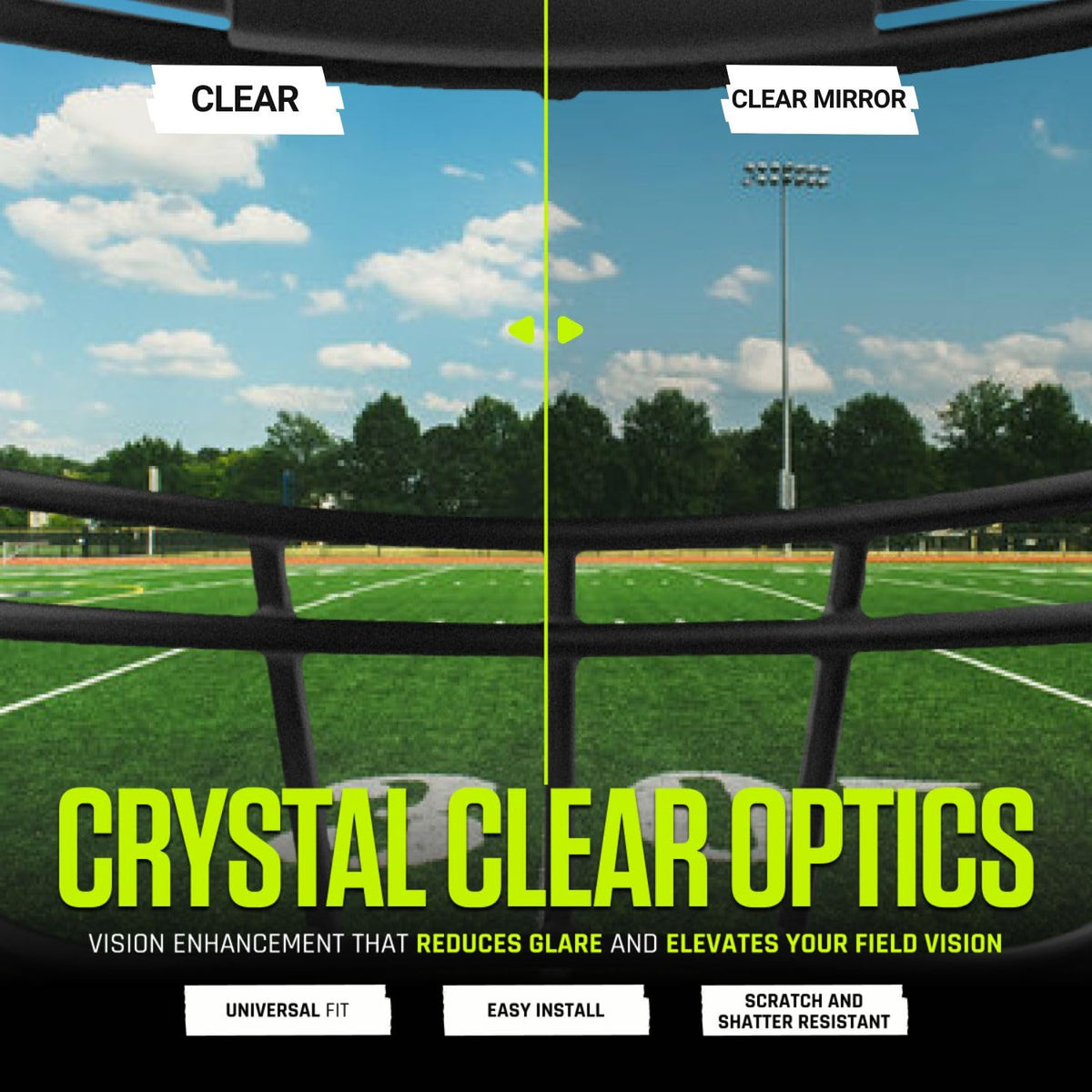 We Ball Sports visor beside microfiber cloth showing easy cleaning and protection benefit