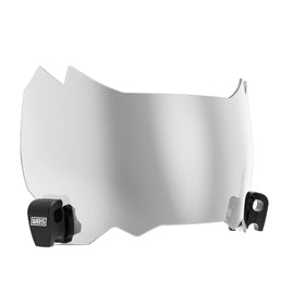 We Ball Sports visor front view showing clear mirror optics and improved sightlines