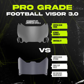 We Ball Sports close-up of visor lens highlighting anti-fog and scratch coating