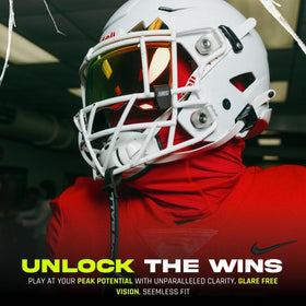 We Ball Sports visor mounted on helmet profile for low-glare protection benefit