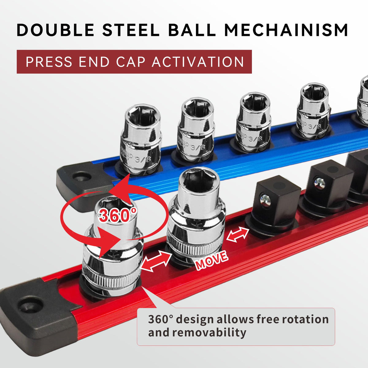 WEAREN top view loaded sockets displaying organization and quick access