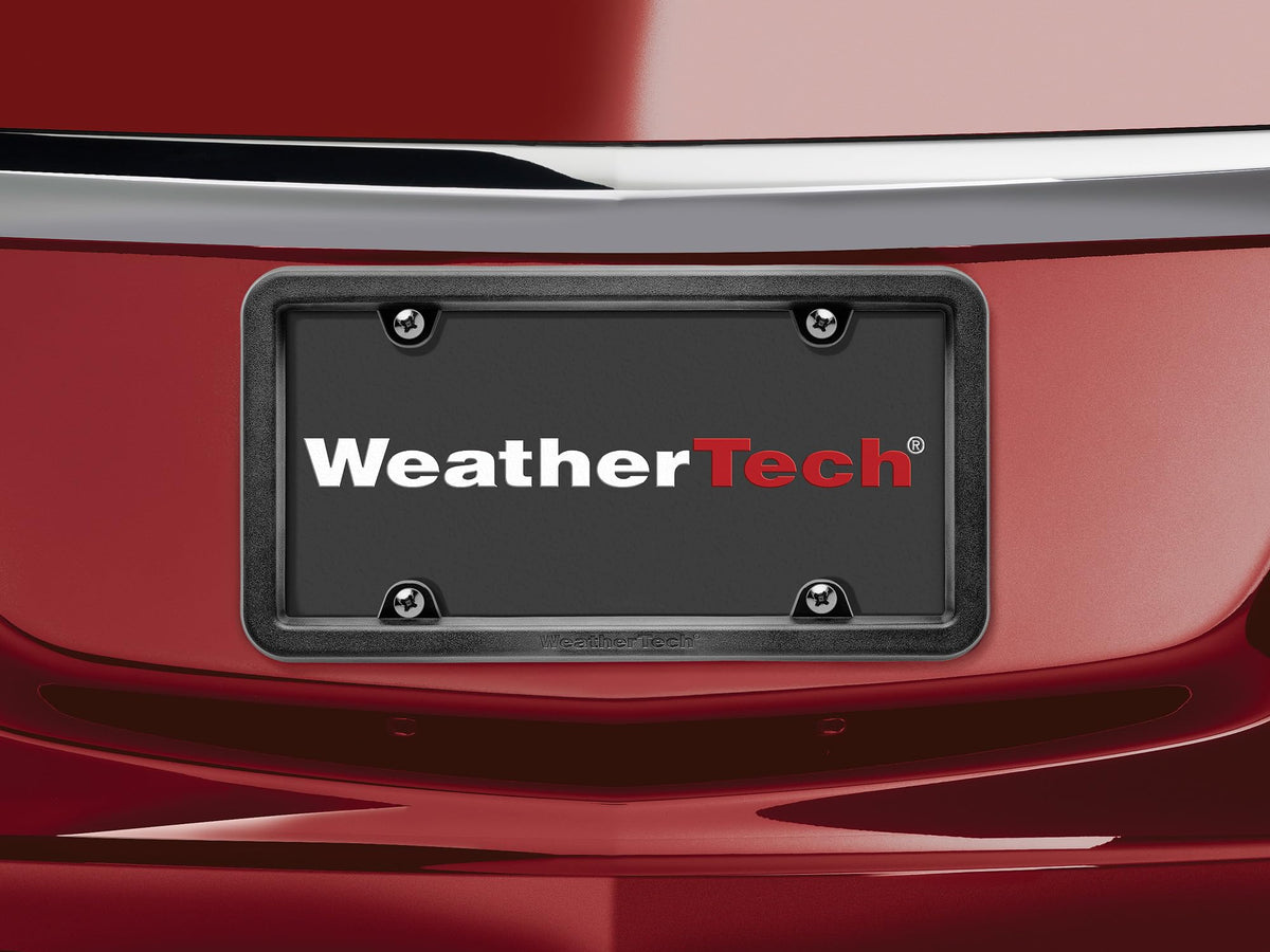 WeatherTech BumpFrame label and materials showing polycarbonate core durability