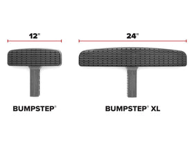 WeatherTech BumpStep with person stepping onto it showing secure roof access benefit