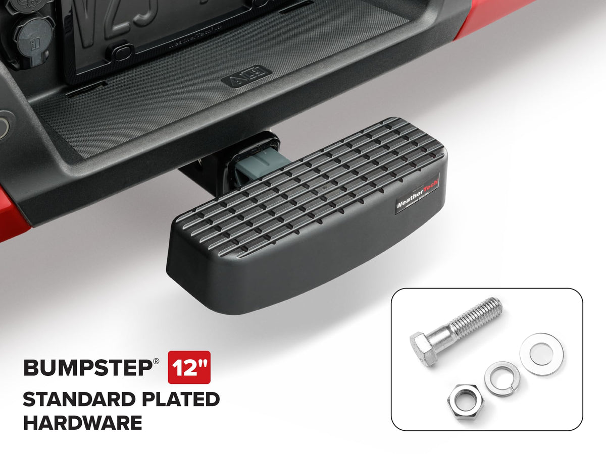 WeatherTech BumpStep textured top closeup showing slip-resistant tread for safe footing