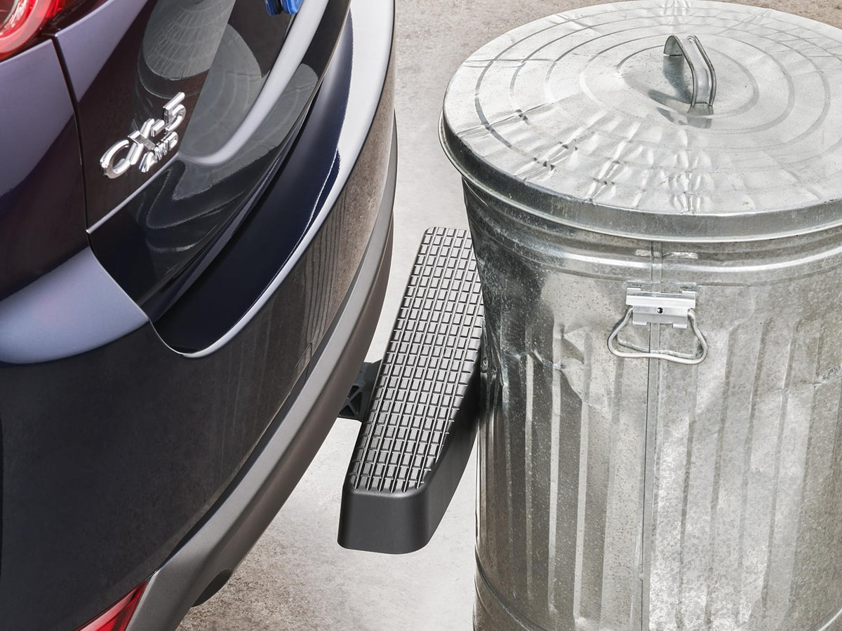 WeatherTech BumpStep XL with rooftop gear showing loading convenience