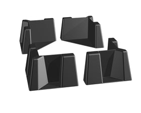 WeatherTech CargoTech front view showing four corner blocks and benefit of containment