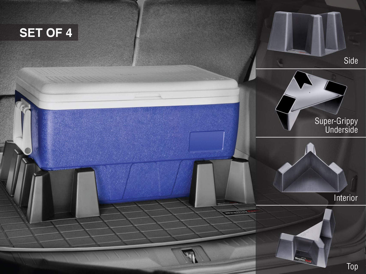 WeatherTech CargoTech installed in trunk demonstrating stabilized storage benefit