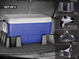 WeatherTech CargoTech installed in trunk demonstrating stabilized storage benefit