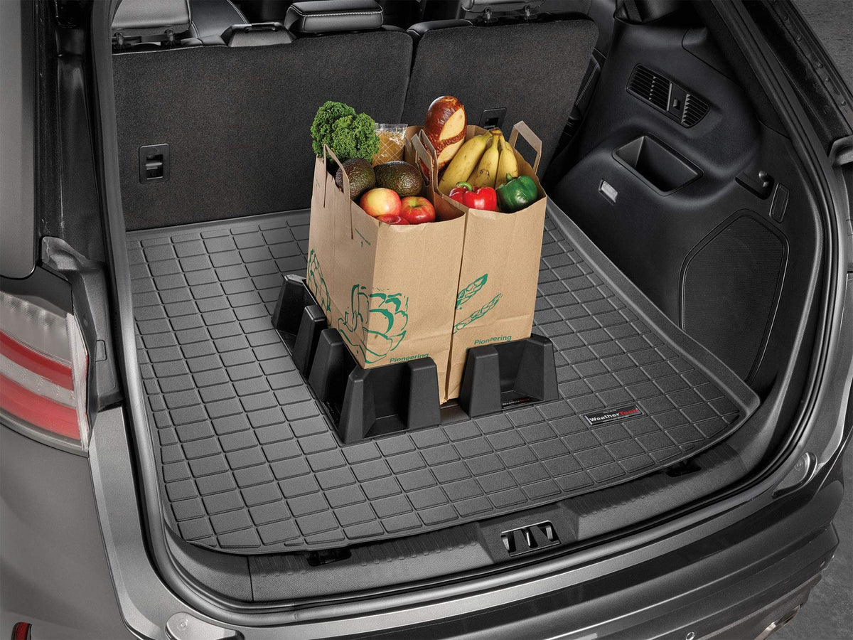 WeatherTech CargoTech label and dimensions clarifying fit and sizing benefit