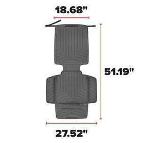 WeatherTech anti-skid texture close-up preventing seat movement and increasing safety