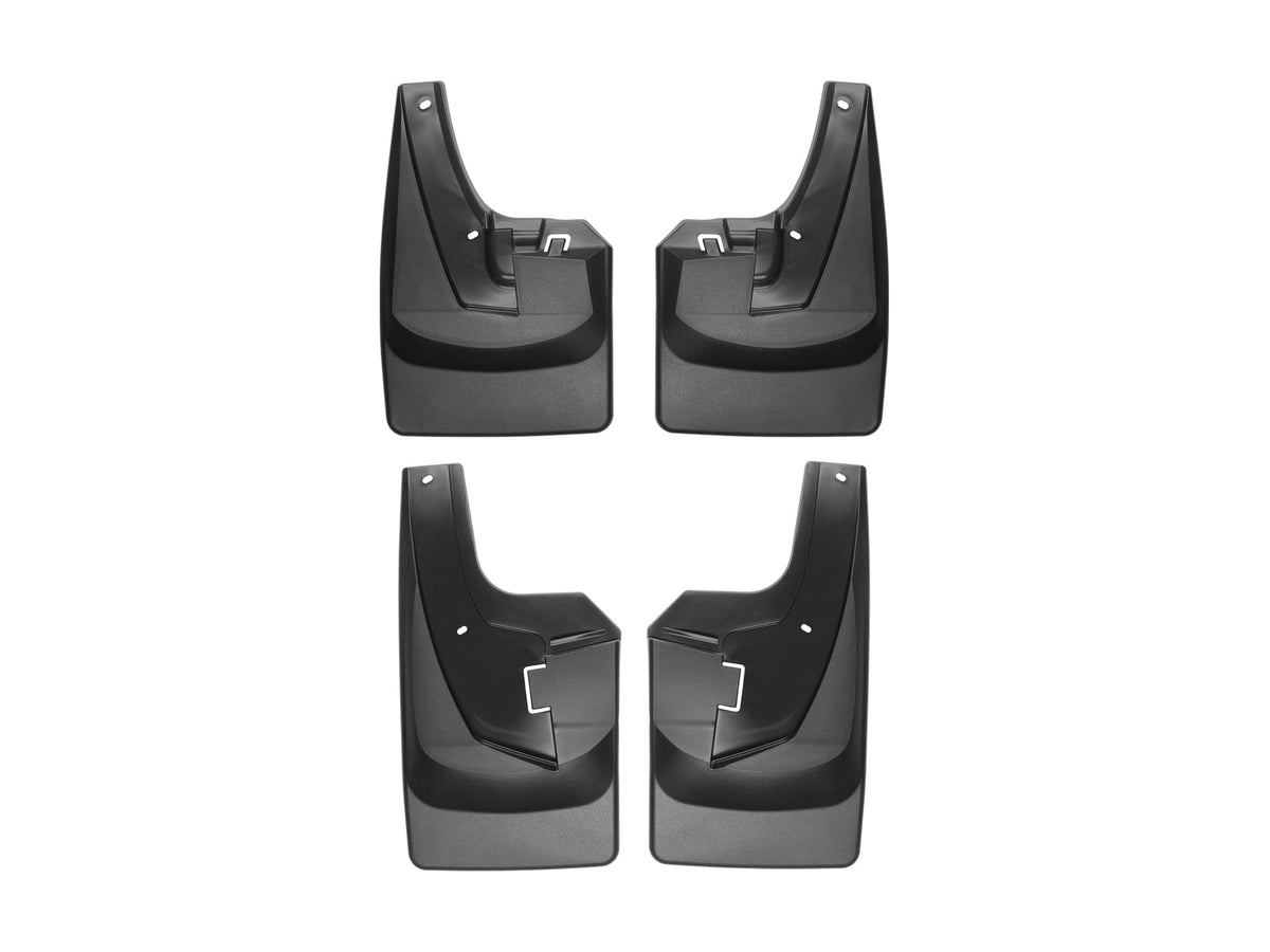 WeatherTech front mud flap installed on RAM 2500 showing clean fit and protection