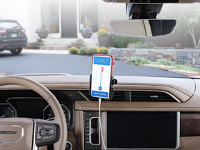WeatherTech scale comparison against dashboard highlighting arm lengths and fit options