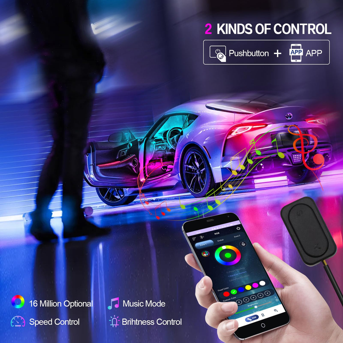 WEBUPAR built-in mic for music and voice sync enhancing immersion benefit