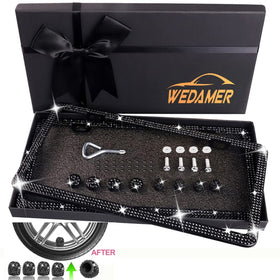 WEDAMER close-up of rhinestone detail on frame, highlights sparkling crystals and polish