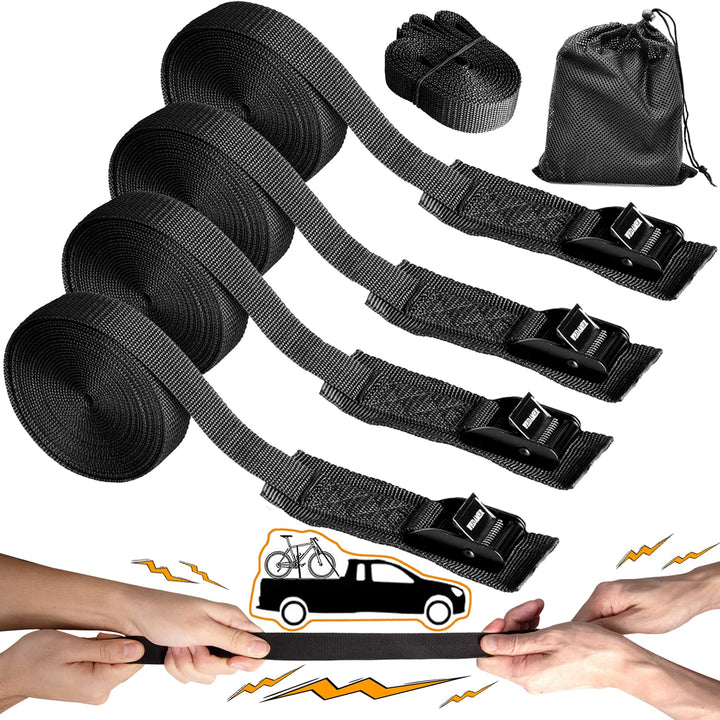 WEDAMER front packaging showing four cam-buckle straps and bag, convenient storage benefit
