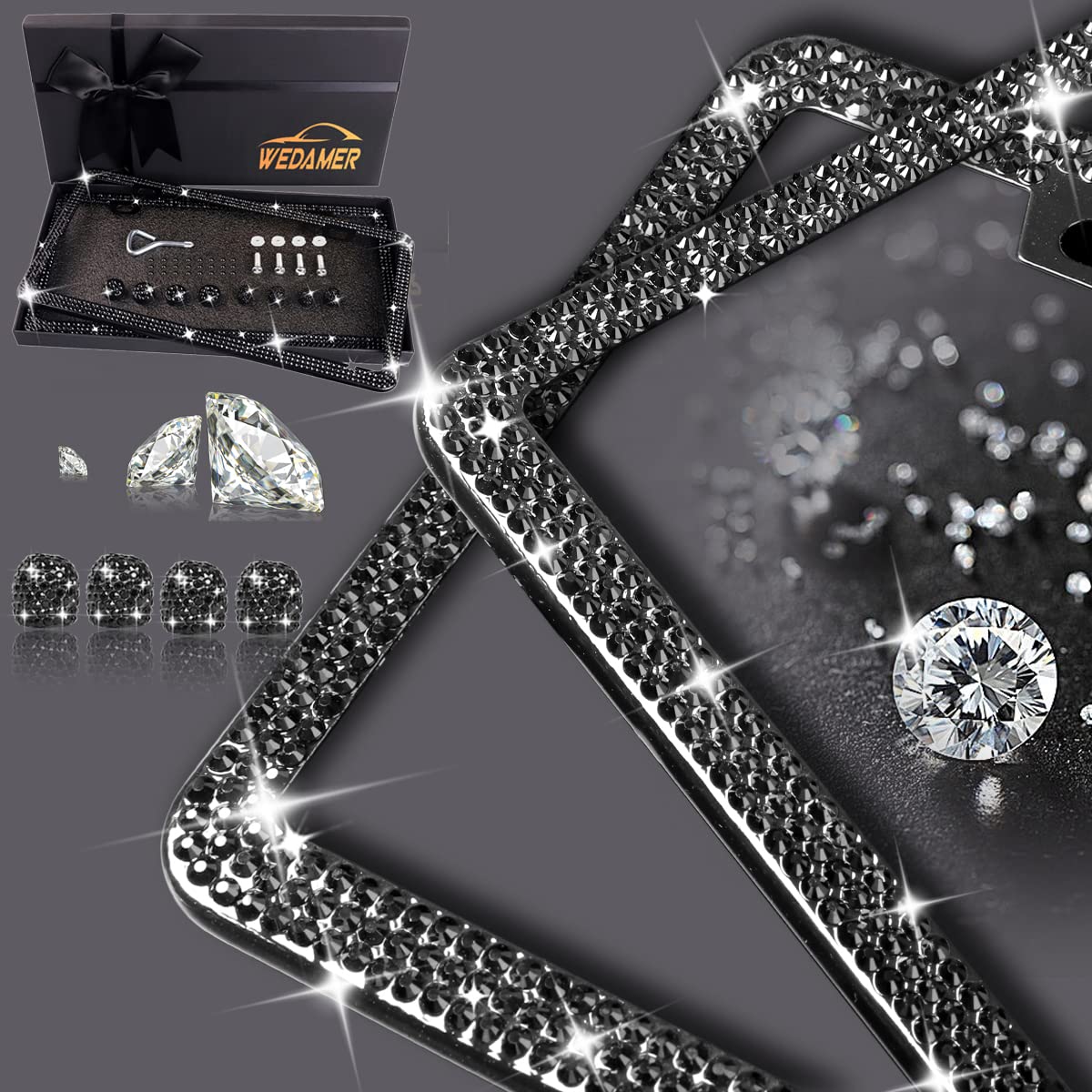 WEDAMER included screws and bling valve caps ready for easy installation and matching finish