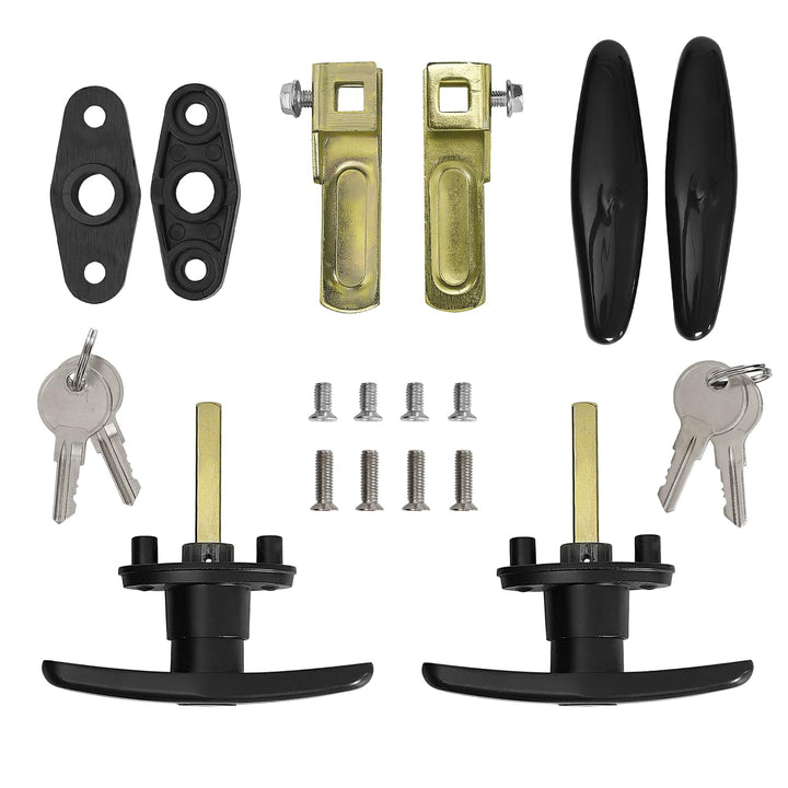 Wedelweib front view of both T-handles showing durable finish and design benefit