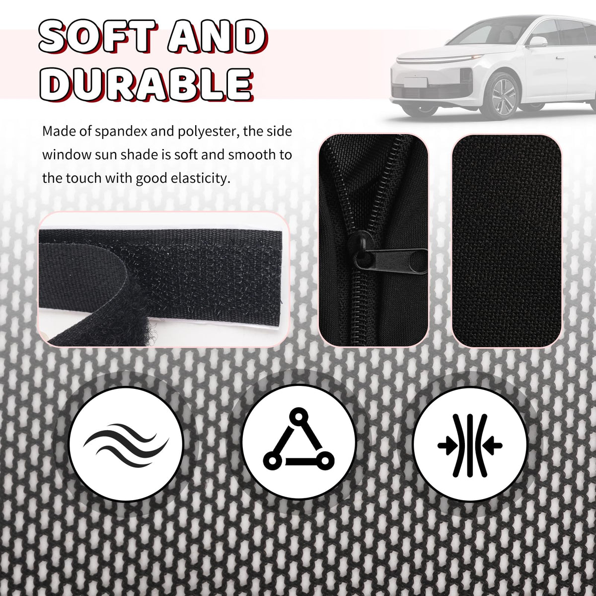 wedfish installed in car side view demonstrating window operability