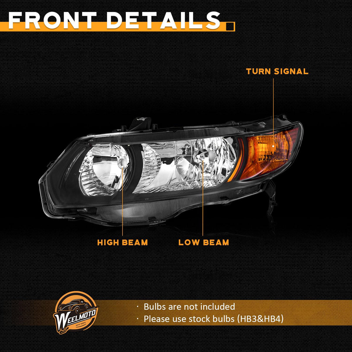 WEELMOTO beam pattern demo illustrating focused roadway illumination
