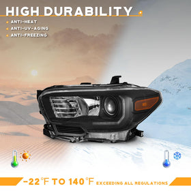 WEELMOTO headlight size comparison with hand showing scale and fit