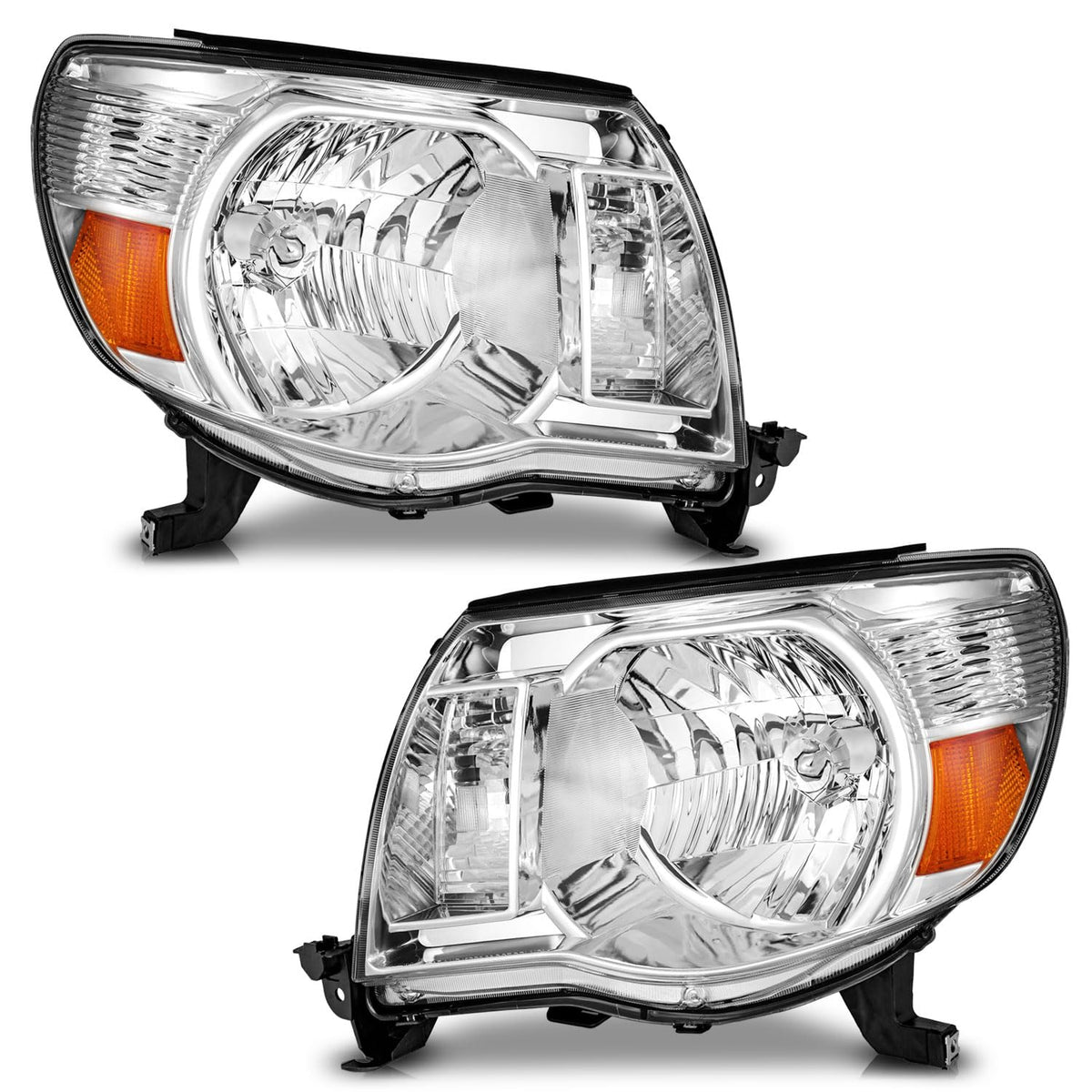 WEELMOTO front assembly chrome Tacoma showing exact OEM fit for easy replacement