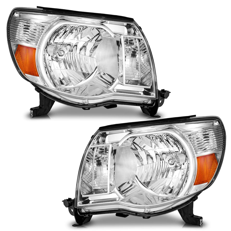 WEELMOTO front assembly chrome Tacoma showing exact OEM fit for easy replacement