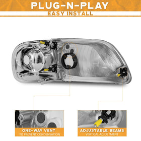 WEELMOTO headlight mounted on F-150 improving truck front styling