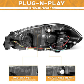 WEELMOTO headlight mounted on Chevy Impala demonstrating precise fit