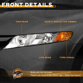 WEELMOTO boxed headlights with manual showing included documentation and support