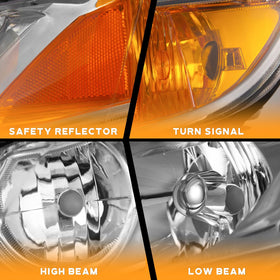 WEELMOTO installed headlights on Civic showing correct alignment and brightness
