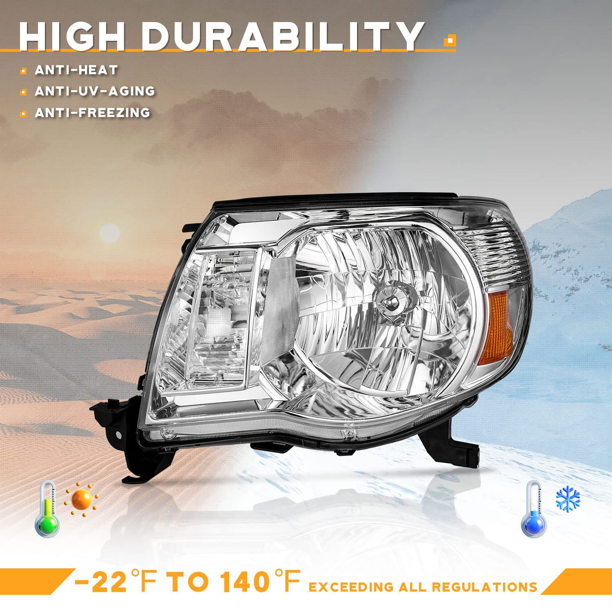 WEELMOTO headlight installed on Tacoma demonstrating simple DIY swap benefit