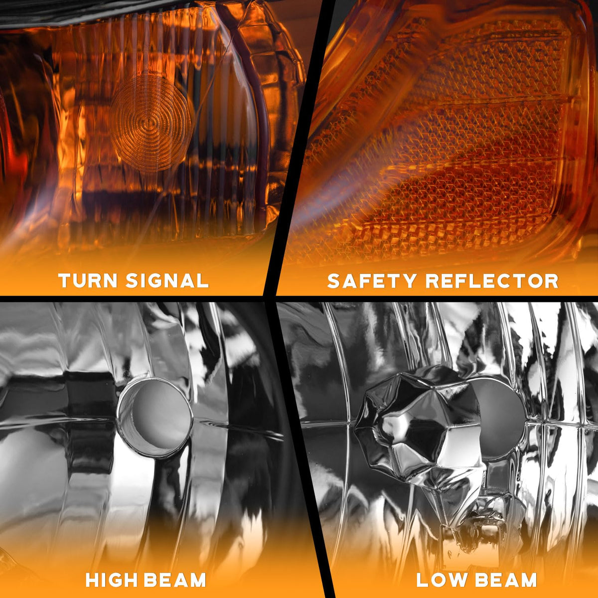 WEELMOTO clear lens and seal detail protecting against moisture