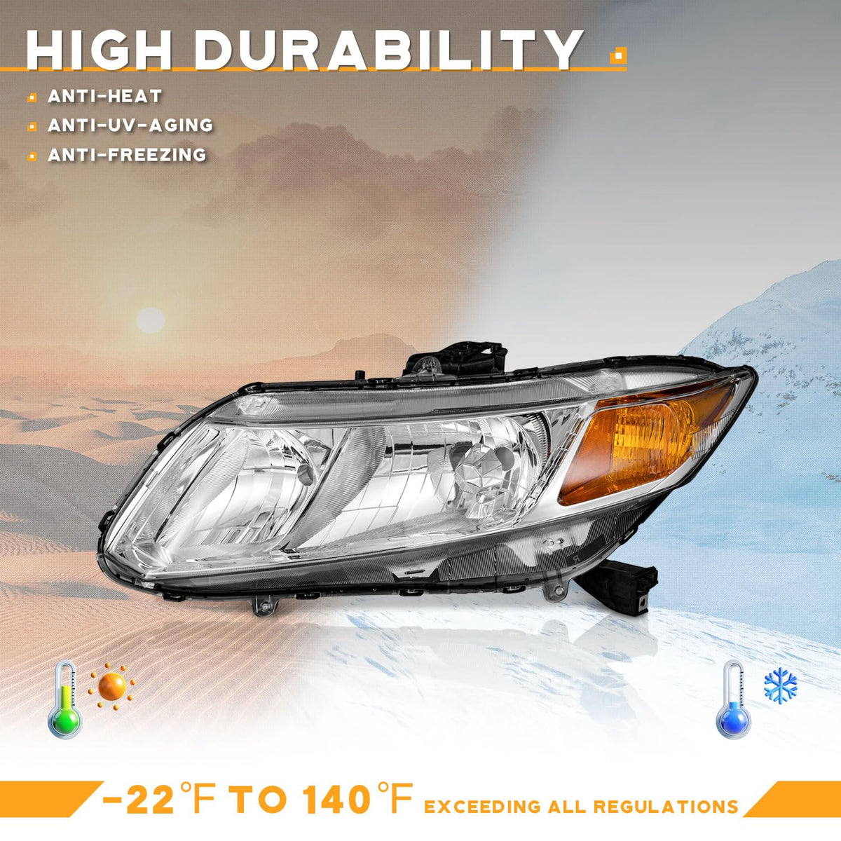 WEELMOTO clear lens detail highlighting scratch-free durable finish