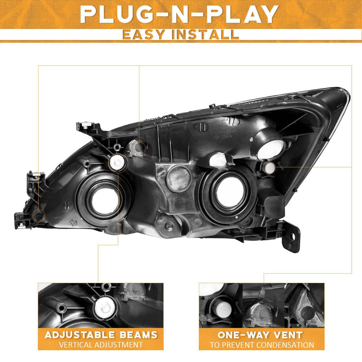 WEELMOTO matte black housing detail showcasing glare reduction and modern look