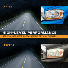 WEELMOTO night beam pattern demonstration showing improved road illumination
